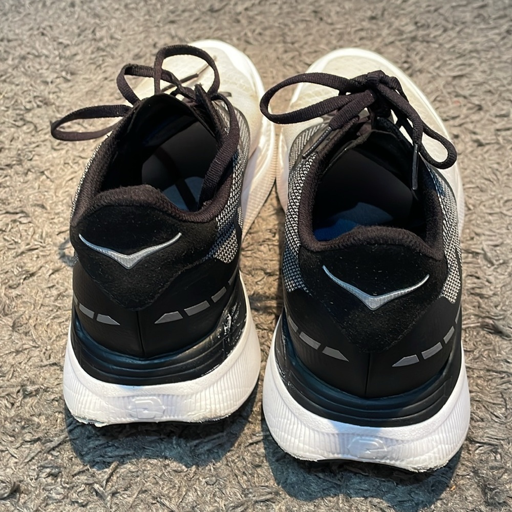 Hoka Men's Black and White Athletic Running Shoes - Picture 4 of 10